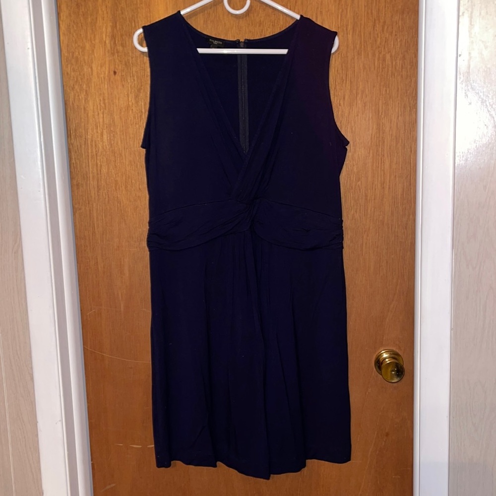 Talbots Woman navy sleeveless dress, 1x